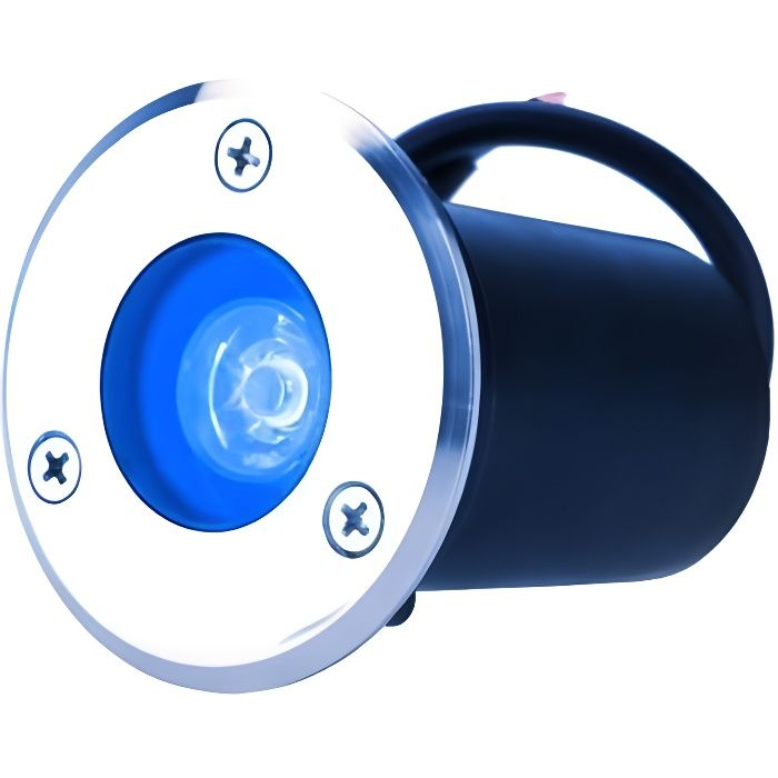 Spot Encastrable de sol LED - 1X1W - Bridgelux - 12V - Bleu D40mm