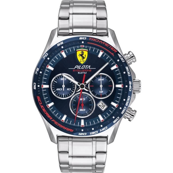 Ferrari-Montre Chronographe pour Hommes à movement Quartz en Acier inoxydable - 0830749