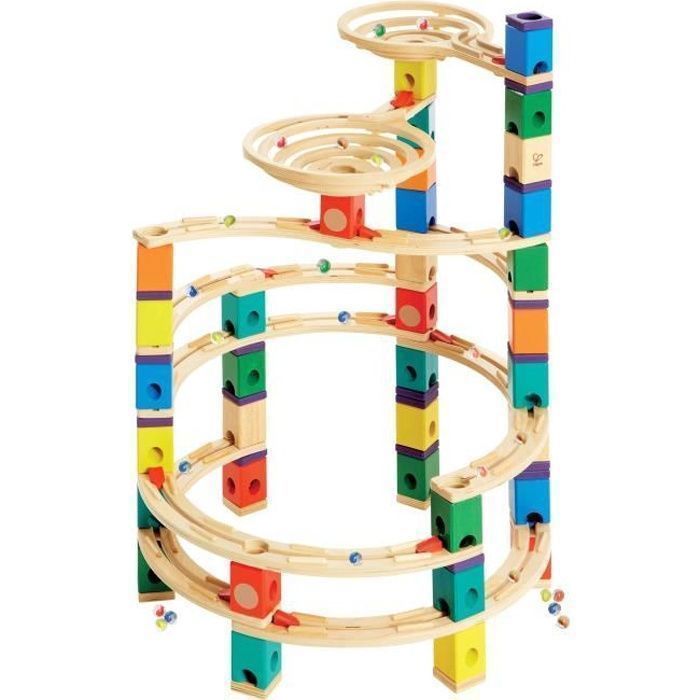 Hape - E6008 - Jeu De Construction en Bois - Circuit de Billes Quadrilla - Le Cyclone