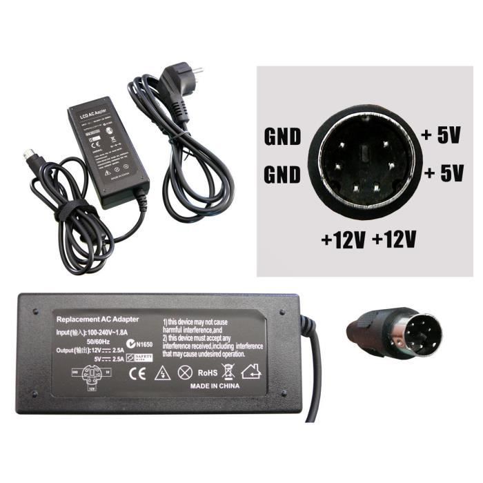 Alimentation MINI DIN 6 POINTS 12V 5V GND - V3