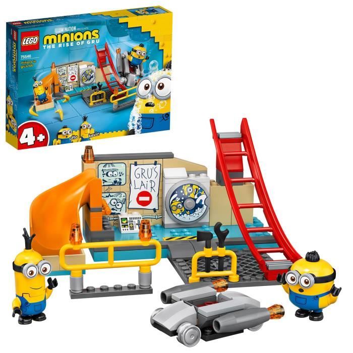 LEGO® 4+ Minions 75546 Le laboratoire de Gru avec les figurines d'Otto et Kevin