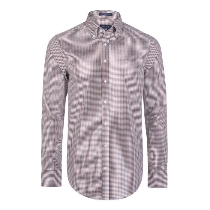 Gant Chemise Hommes - Maroon