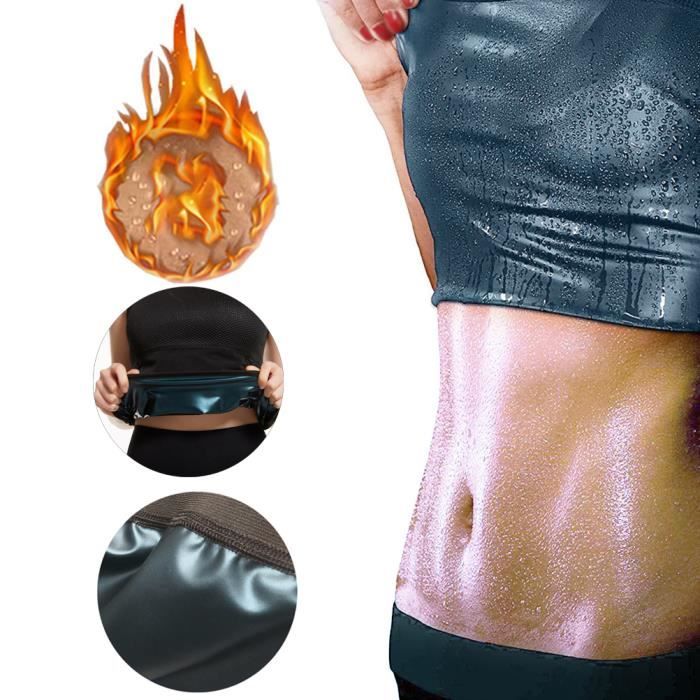 Gilet Sauna Femme Corset Minceur Femme Ventre Plat Sport Veste Gaine Amincissante Sport Gilet Fitness - Noir