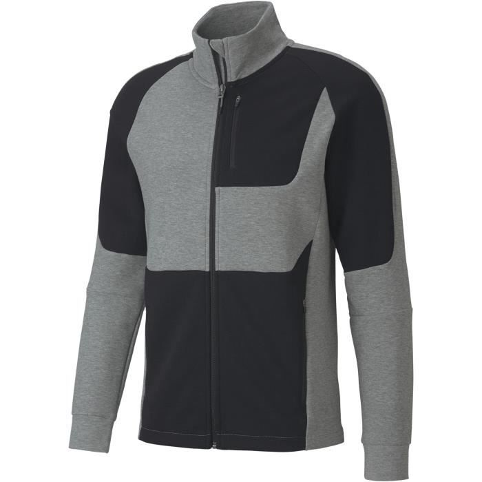 PUMA - Veste zippée Evostripe - 3 poches zippées - technologie Drycell - noir/gris - homme
