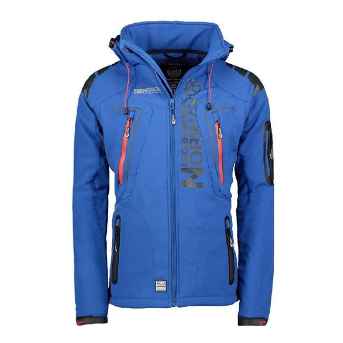 Veste Softshell Bleue Homme Geographical Norway Techno