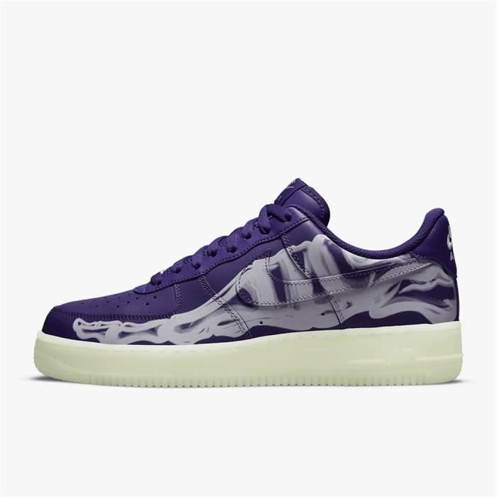 Air-Force 1 07 Low QS Purple Skeleton Homme Femme Chaussures AF1 Air-Force One Baskets Violet Pas Cher