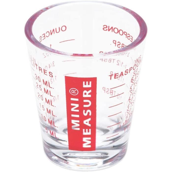Patisse mini-mesureur 6,1 x 0,5 cm 30 ml transparent/rouge