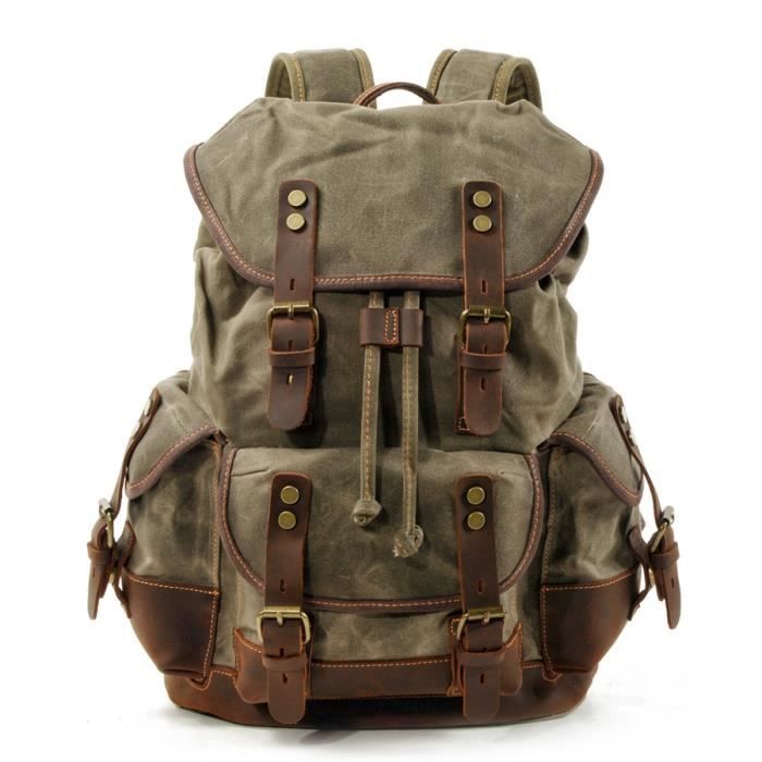 Sac à Dos en Toile Vintage Escalade Sac à Dos, RandonnéE Sacs à Dos, Ordinateurs Sacs à Dos pour Ordinateur Portable Unisexe Casual