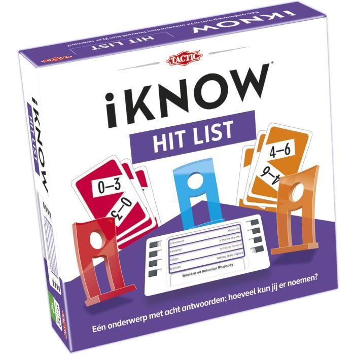 Tactic iKNOW Hit List, Jeu de questions, Enfants, 30 min, 12 année(s), 300 pièce(s), Intérieur