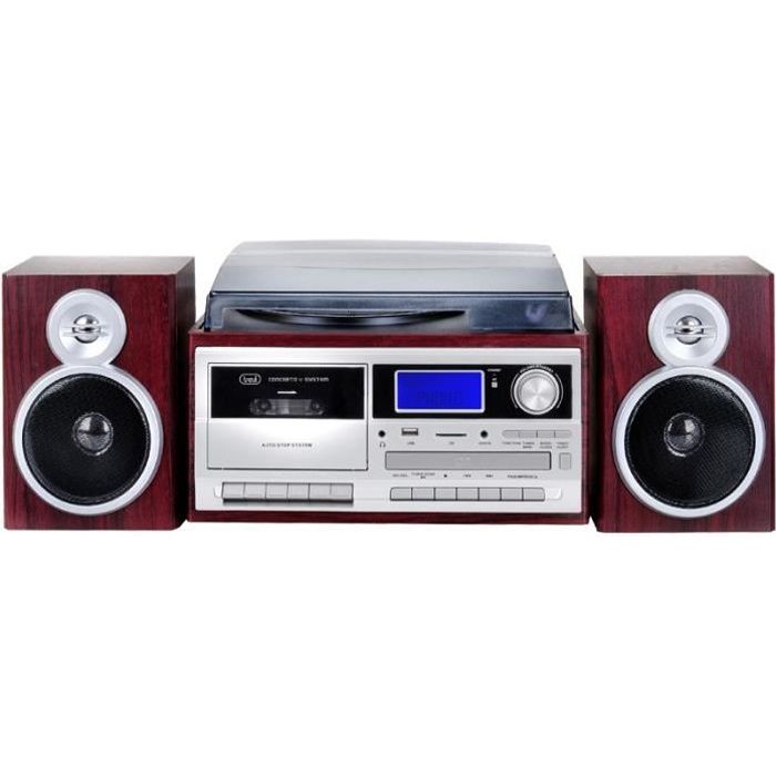 PLATINE VINYLE MULTIFONCTIONS BOIS TT 1070 BT TREVI