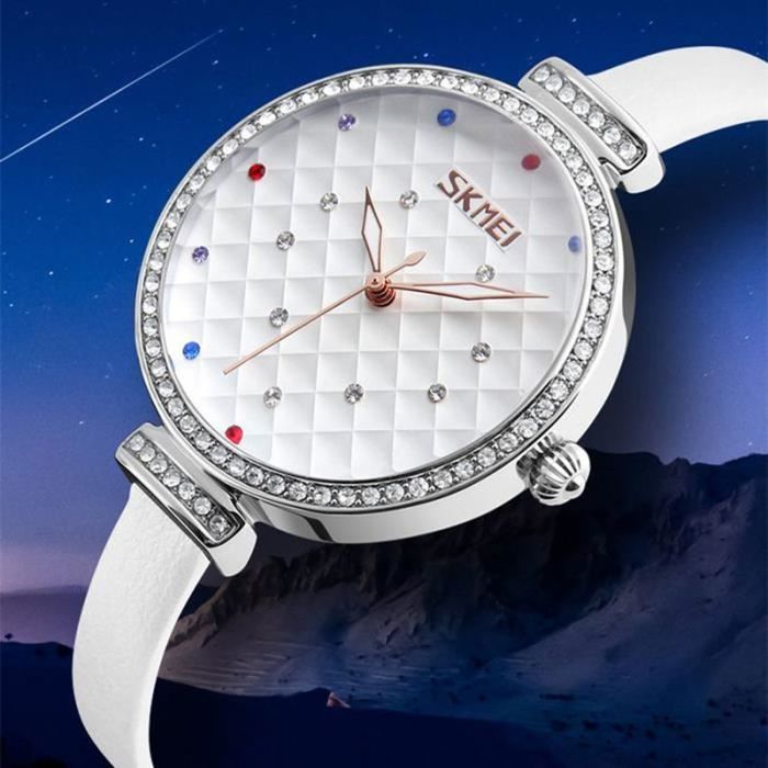 Montre Femme CROTON Avec Lunette Supplémentaire - Neuf Sans étiquette, Résistante à L'eau