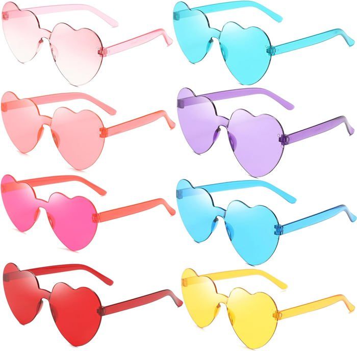 8 Pièces Lunettes De Fête Colorées, Ensemble De Lunettes De Soleil