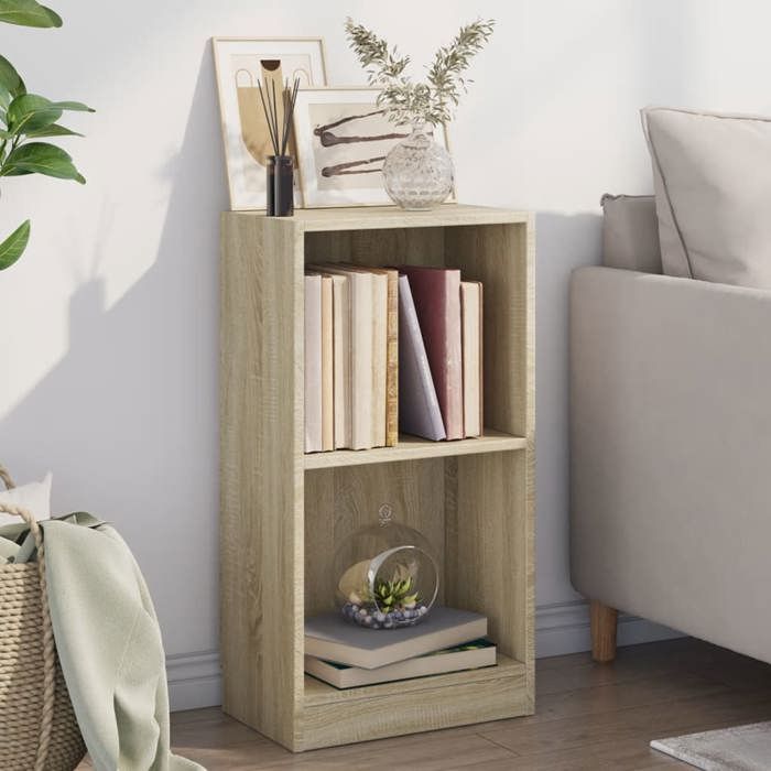 Bibliothèquemeuble de rangement Chêne sonoma 40x24x75 cm Bois dingénierie meuble pro9638736