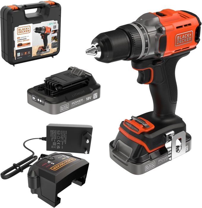 Batterie 18V 2,5Ah - BLACK&DECKER - BDL2518S-XJ - Avec indice de charg