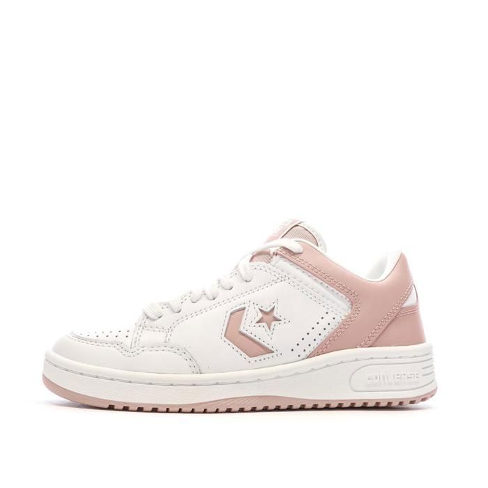 Converse Baskets Blanches/Roses Mixte Converse Weapon