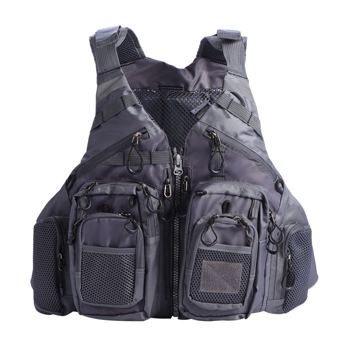 Comparer les prix de Gilet de sauvetage unisexe multifonction gris foncé pour adultes