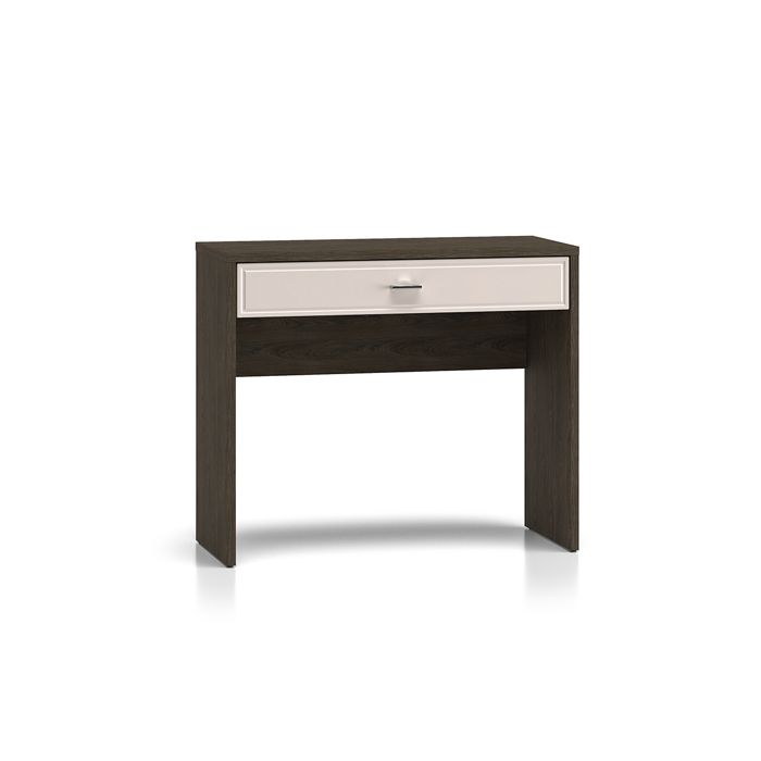 Console 1 tiroir Petits-meubles - Kaius - 91 6 x 40 x 77 9cm - Cachemire et Bois foncé Console 1 tiroir Petits-meubles - Kaius - 91 6 x 40 x 77 9cm - Cachemire et Bois foncé