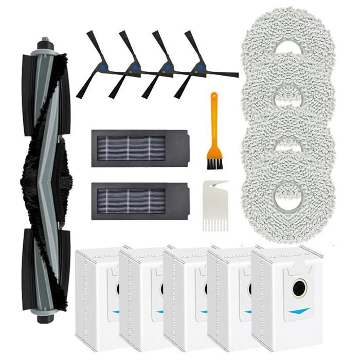 Kit DAccessoires Compatible pour Aspirateur Robot pour ECOVACS DEEBOT X2 Omni E/X2 Combo Brosse Principale Brosse Latérale