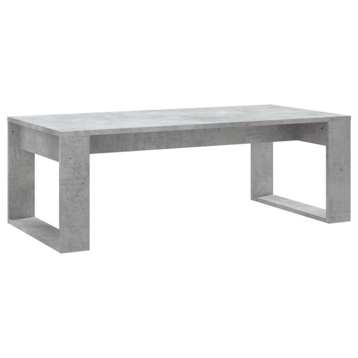 “Winter SaleTOP Table à café Gris - Table basse gris béton 102x50x35cm - bois dingénierie PRO21747