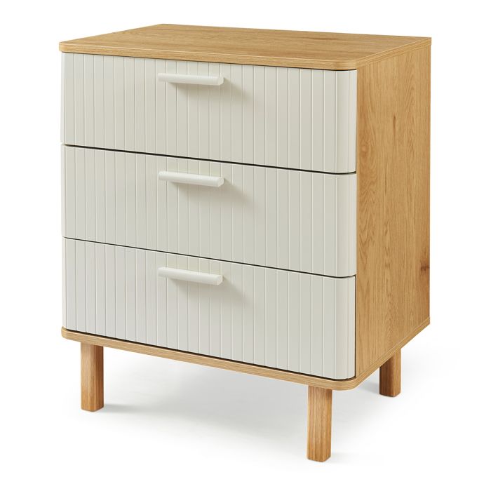 Commode Ferrersp 70 x 60 x 40 cm effet chêne / couleur sable Commode Ferrersp 70 x 60 x 40 cm effet chêne / couleur sable