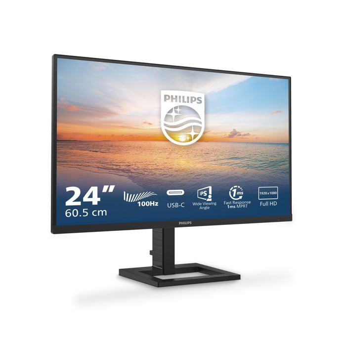 Moniteur - PHILIPS - 24E1N1300AM - 24 pouces FHD IPS - 100 Hz - USB-C 65W