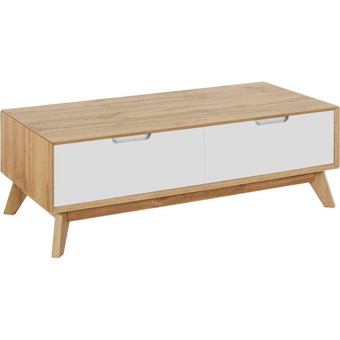 Ezra - Table Basse Chêne Blanc Ezra - Table Basse Chêne Blanc