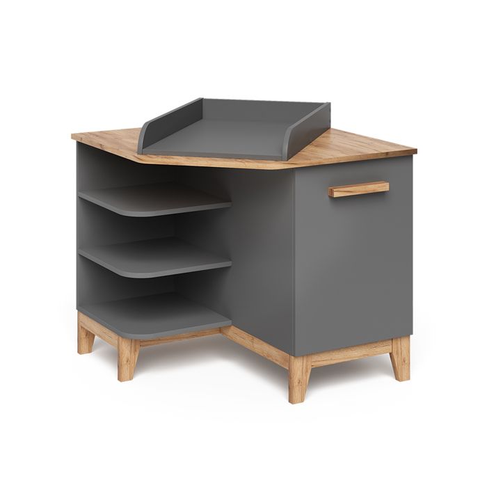 Table à langer Malia 85x85.2cm avec porte Gris/Chêne Artisan Vitalispa 58362 Table à langer Malia 85x85.2cm avec porte Gris/Chêne Artisan Vitalispa 58362