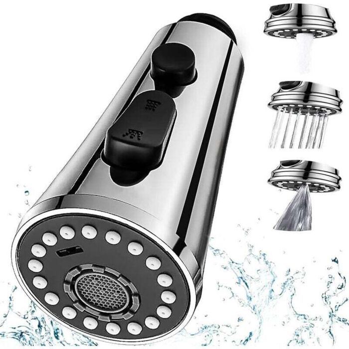 Douchette de robinet de cuisine à 3 jets, douchette extractible G1/2 pour évier de cuisine, douchette pour robinet de cuisine | Leroy Merlin Douchette de robinet de cuisine à 3 jets, douchette extractible G1/2 pour évier de cuisine, douchette pour robinet de cuisine | Leroy Merlin