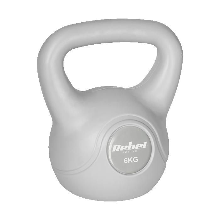 Kettlebell - REBEL - Rebel Active 12 kg - Gris - Ergonomique - Robuste et polyvalent