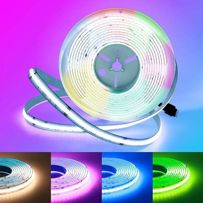 Bande LED COB RGBW 24V 5M Ruban LED sans alimentation RGB 5M 24V Ruban RGB+Bnc chaud (Ruban seul sans alimentation) bla BANDE LED