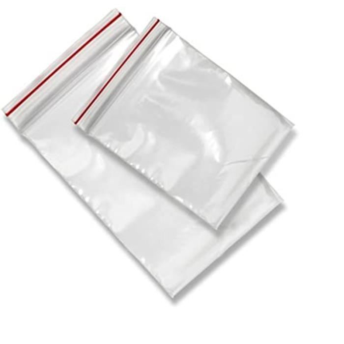 500Pièces Sachet Plastique Transparent Zip Reutilisable Sacs En