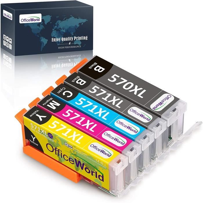 Uniwork Ink Cartridge Replacement for Canon PGI-570XL CLI-571XL Compatible  with PIXMA TS6050 TS6051 MG6850