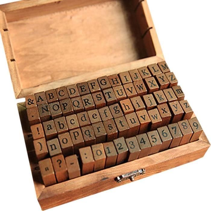 Lettres Timbres pour Argile, Tampon Lettre Alphabet avec Outils