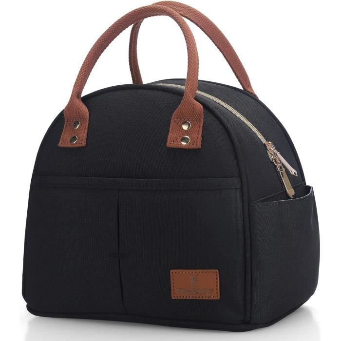 Vogshow Sac Isotherme Repas 12L – Glacière Souple Femme & Enfant, Imperméable Avec Bandoulière, Motif Marguerite Élégant – Bureau, Pique-Nique, Voyage