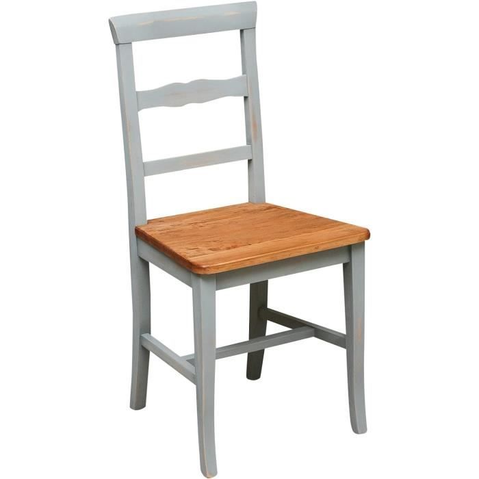 grise 90 x 41 x 43 cm made in italy salle à manger en bois | chaise de cuisine vintage, gris, 90x41x43 cm.[g669]