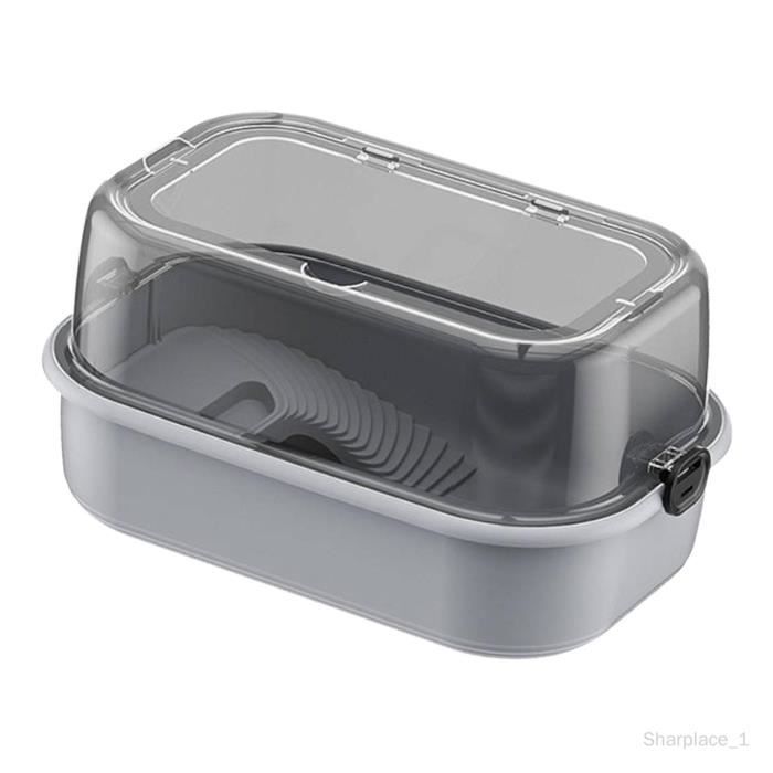 Aquarium pour tortues - Reptiles - Détachable - 445 x 29 x 23 cm - Plastique - Gris
