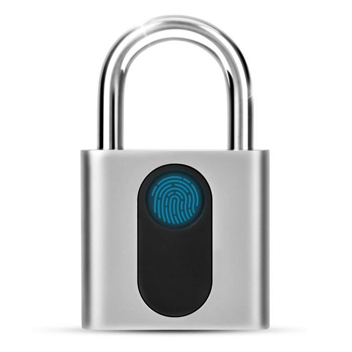Mini Cadenas Locker argent Chargement USB Bagages Verrouillage de Haute Sécurité Pour Gym Serrure à Combinaison Valises Eseesmart Serrure Empreintes Digitales Biométrique 