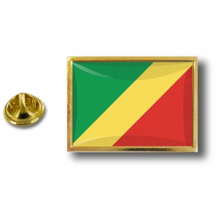 Pin's (épinglette) Drapeau Congo - 2 x 2 cm 