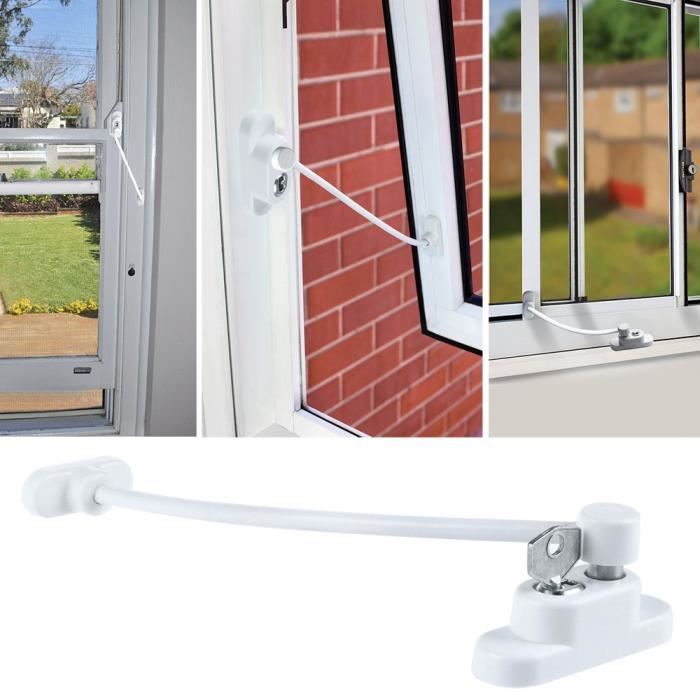 Entrebailleur Pour Fenetre Porte Securite Pour Bebe Enfant Cable Avec Verrouillage A Cle Antivol Avec Vis Cdiscount Puericulture Eveil Bebe