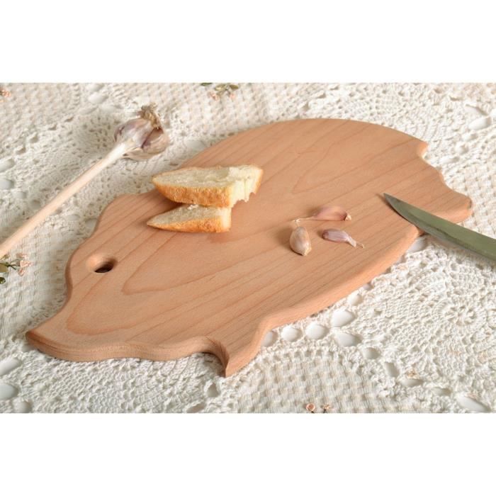 PLANCHE À DÉCOUPER vintage en teck bois exotique décoration sapin de