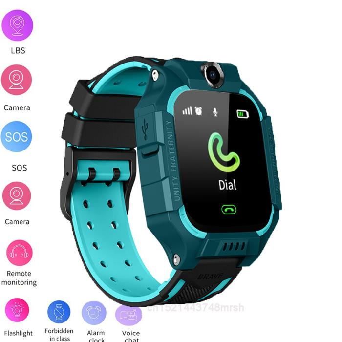 Q19 Montre intelligente pour enfants Montre pour bébé 2G Smartwatch pour enfants SOS Montre pour téléphone avec [1A86207]