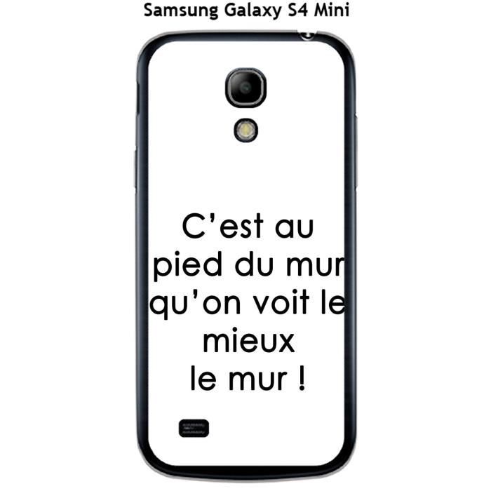 Coque Samsung Galaxy S4 Mini Design Citation C Est Au Pied Texte Noir Fond Blanc Achat Coque Bumper Pas Cher Avis Et Meilleur Prix Cdiscount