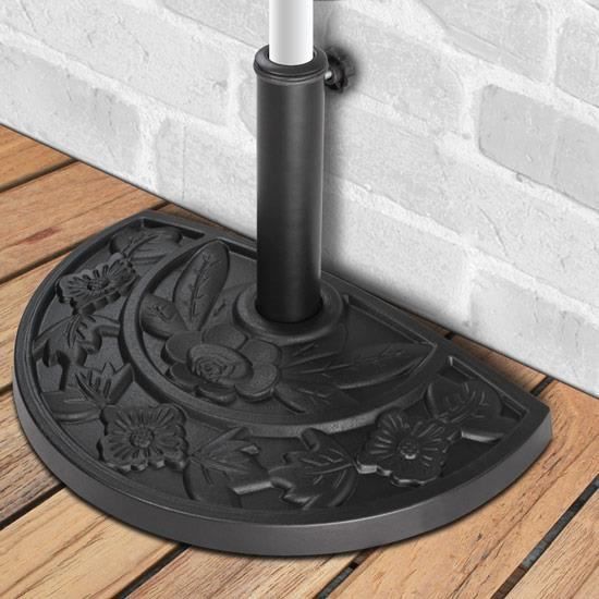 Pied De Parasol Lourd 4smile – Socle En Acier, Remplissage Eau Ou Sable – Pour Parasol Pied 19-38 Mm, Extérieur, Balcon, Plage - 11