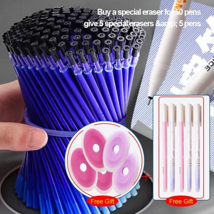 Kit Stylos Effaçables à Friction 0.7 Mm - 3 Stylos Animaux, Encre Thermosensible, Idéal école, Bureau, Cadeau (cartoon Bleu)