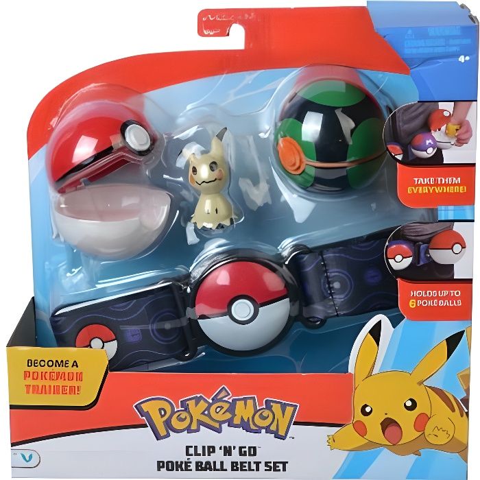 Ceinture POKEMON POKEBALL FIGURINE dresseur PIKACHU Sacha anime jouet enfant AVEC BOITE Cdiscount Jeux Jouets