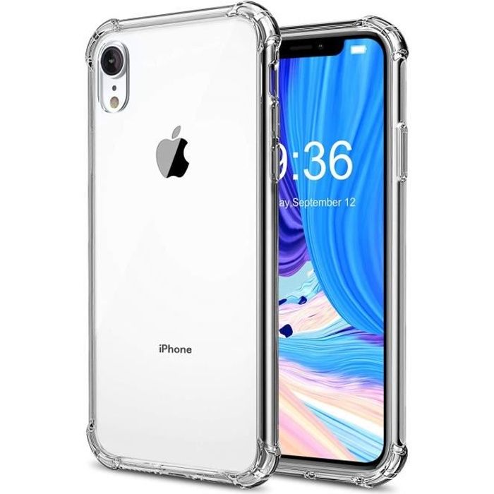 Yoedge Cover IPhone XR Natale: Custodia Trasparente Con Cartoon 3D Morbida E Antiurto, Regalo Sotto L'Albero