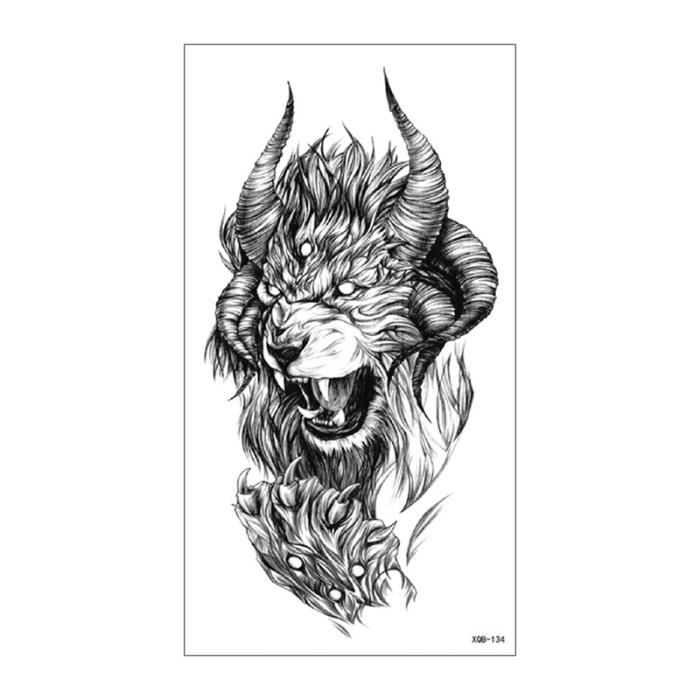 Corps - Tatouage,Autocollant de tatouage temporaire pour femme, fausse
