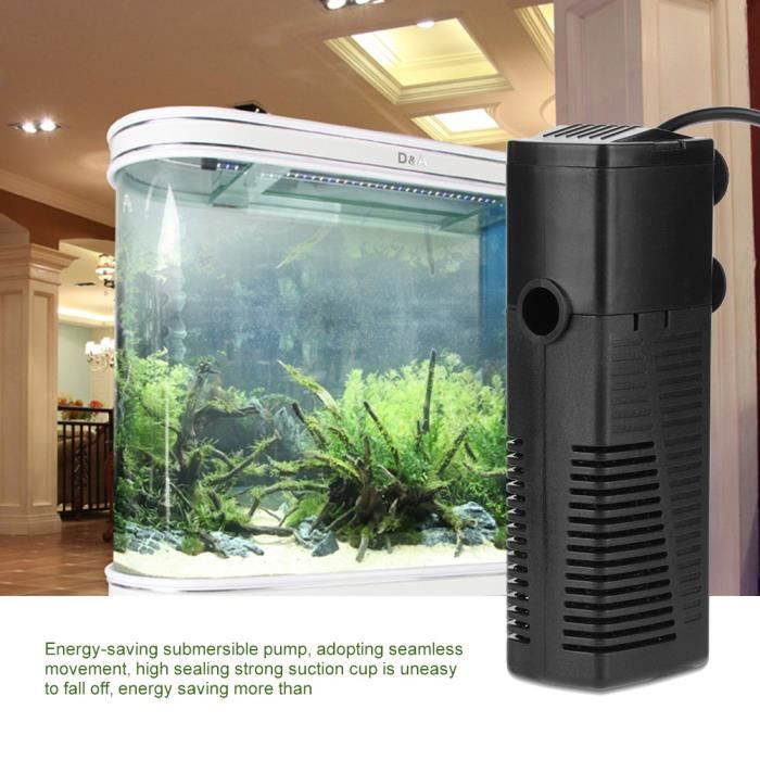 Cikonielf Pompe de filtre d'aquarium 5W Aquarium Fish Tank Filtre