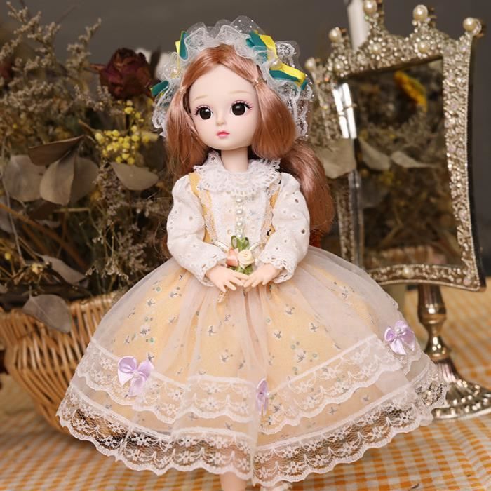 Poup?�e articul?�e BJD pour petite fille, poup?�e mignonne, 30cm, amovible, princesse, beaut?� 