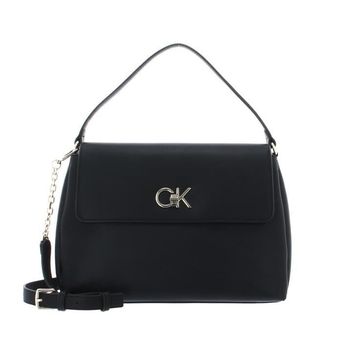 Calvin Klein Petit Sac Cabas Noir Sac Cabas Tissé Calvin Klein